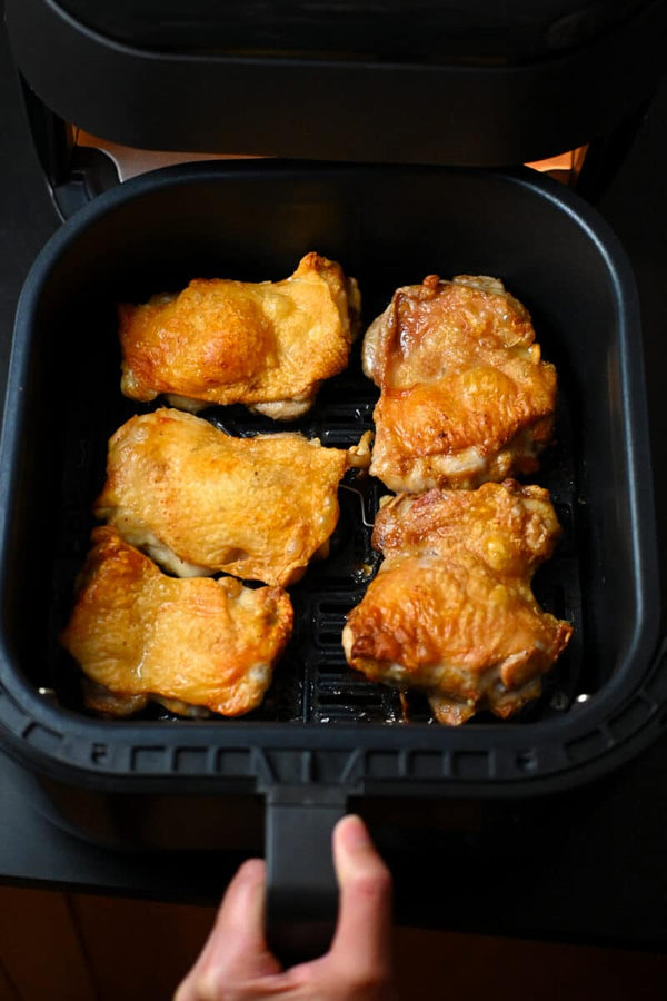 The Best Air Fryer Chicken Thighs: Cracklin’ Chicken!