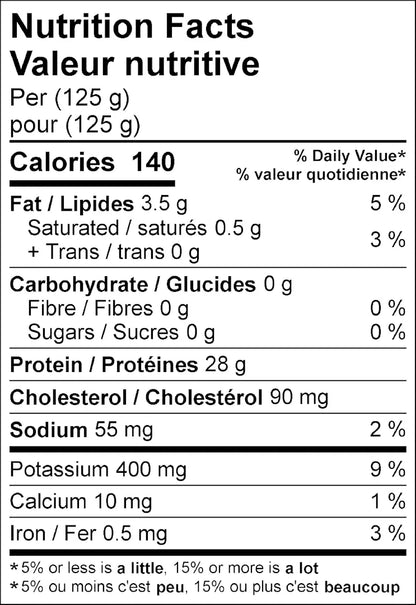 Boneless Skinless Chicken Breast (10 lbs / 4.5 kg) 6 oz each